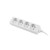 Prodlužovací kabel Lanberg PS0, 4 zásuvky, 1,5m, bílá
