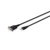 DIGITUS USB 2.0 na RS232 adaptér, 1,8m, černý