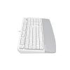 A4tech FK20, multimediální kancelářská klávesnice, CZ/US, USB, bílá