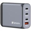 VERBATIM GaN Nabíječka do sítě GNC-100, 100W, 3x USB-C, 1x USB