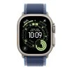 Apple Watch 49mm Blue/Bright Blue Trail Loop - M/L - Natural Titanium Finish