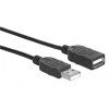 MANHATTAN Kabel USB 2.0 prodlužovací  A Male / A Female 1,8m černý