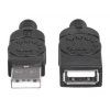 MANHATTAN Kabel USB 2.0 prodlužovací  A Male / A Female 1,8m černý