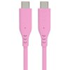 PremiumCord silikonový USB-C 60W, růžový, 1.5m
