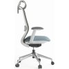 Ergonomická kancelářská židle BESSEL šedý plast, modrá