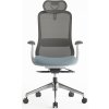 Ergonomická kancelářská židle BESSEL šedý plast, modrá