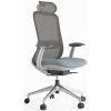 Ergonomická kancelářská židle BESSEL šedý plast, modrá