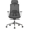 Ergonomická kancelářská židle WISDOM, šedý plast, světle šedá