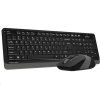 A4tech set klávesnice + myš, FG1010 FSTYLER, bezdrátová, šedá