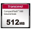 TRANSCEND CompactFlash Card CF180I, 512MB, SLC mode WD-15, Wide Temp.