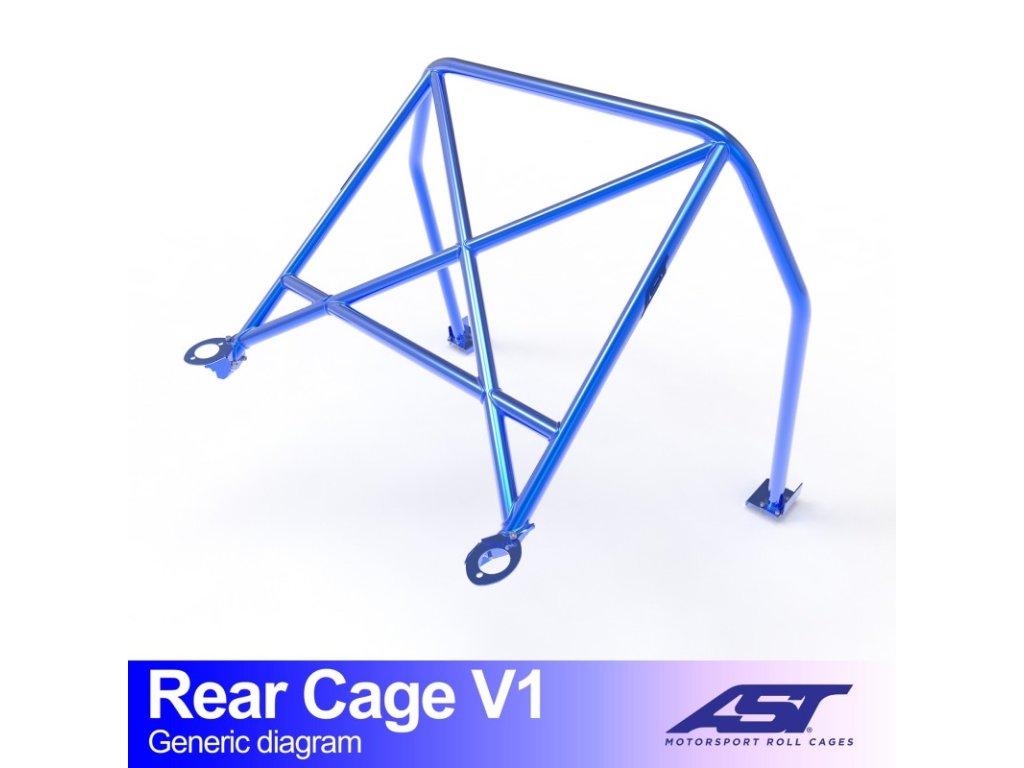 roll bar fiat panda type 141 hatchback fwd rear cage v1