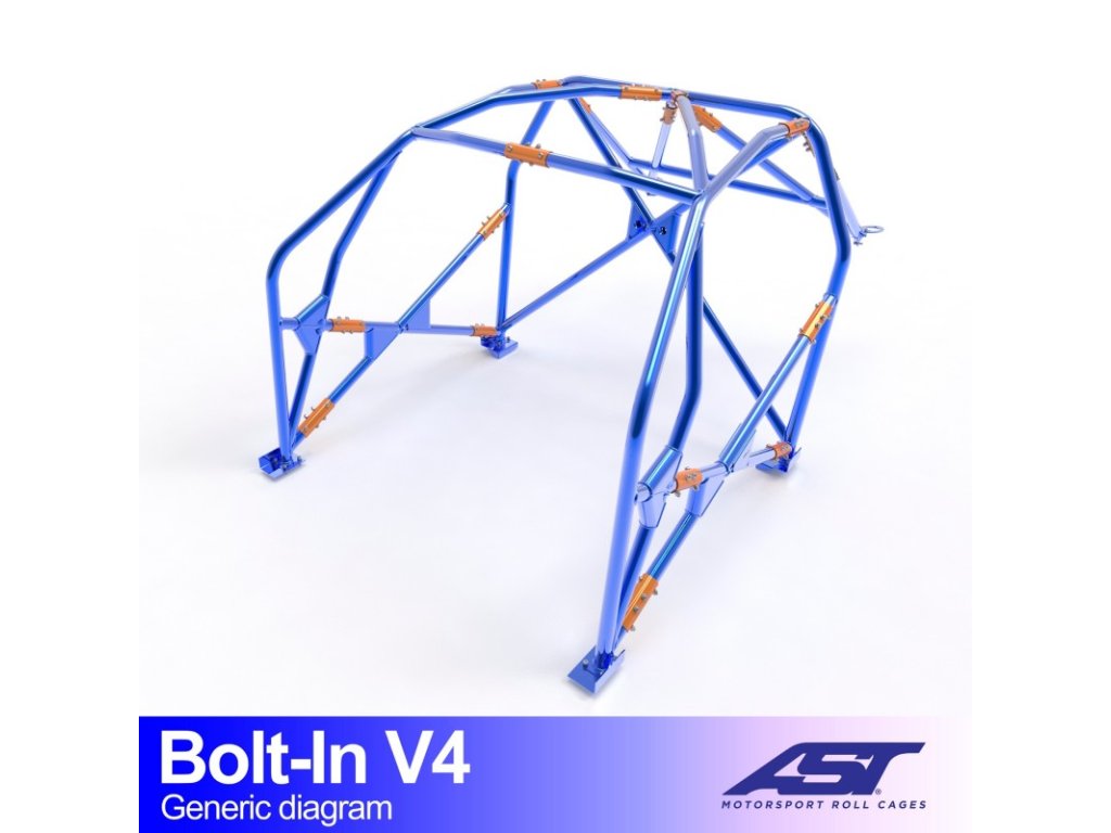 roll cage fiat panda type 141 3 doors hatchback 4x4 bolt in v4