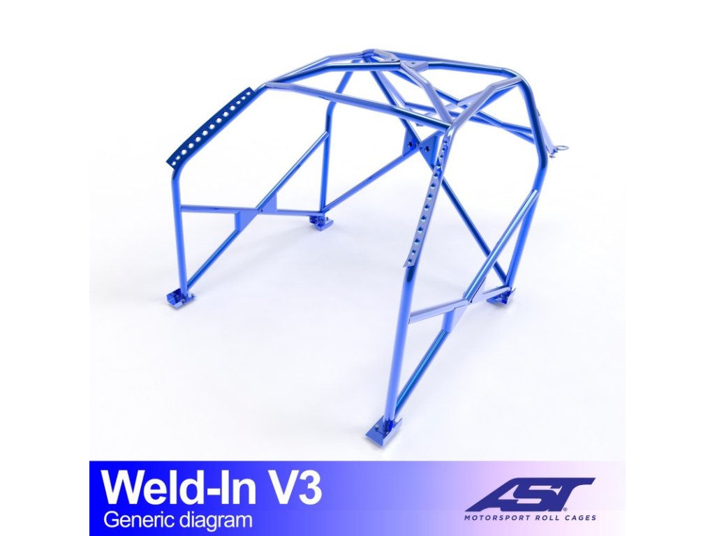 roll cage fiat panda type 141 3 doors hatchback 4x4 weld in v3