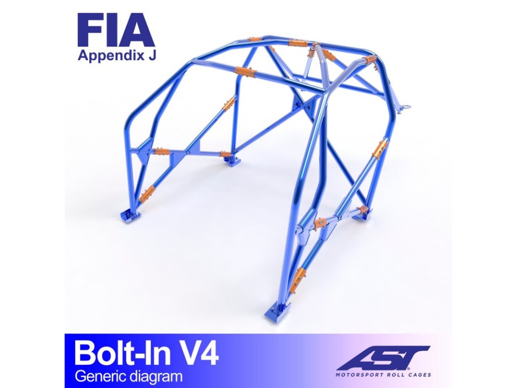 roll cage fiat uno type 1462a 3 doors hatchback fwd bolt in v4