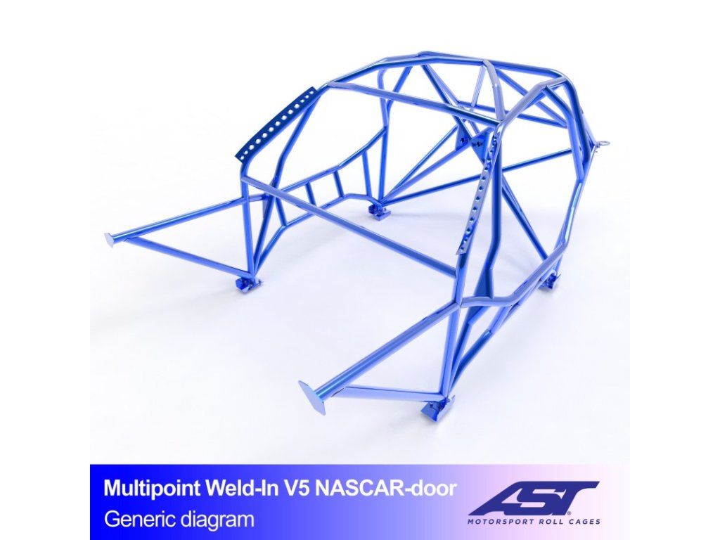 roll cage bmw e36 3 series 4 doors sedan rwd multipoint weld in v5 nascar door for drift