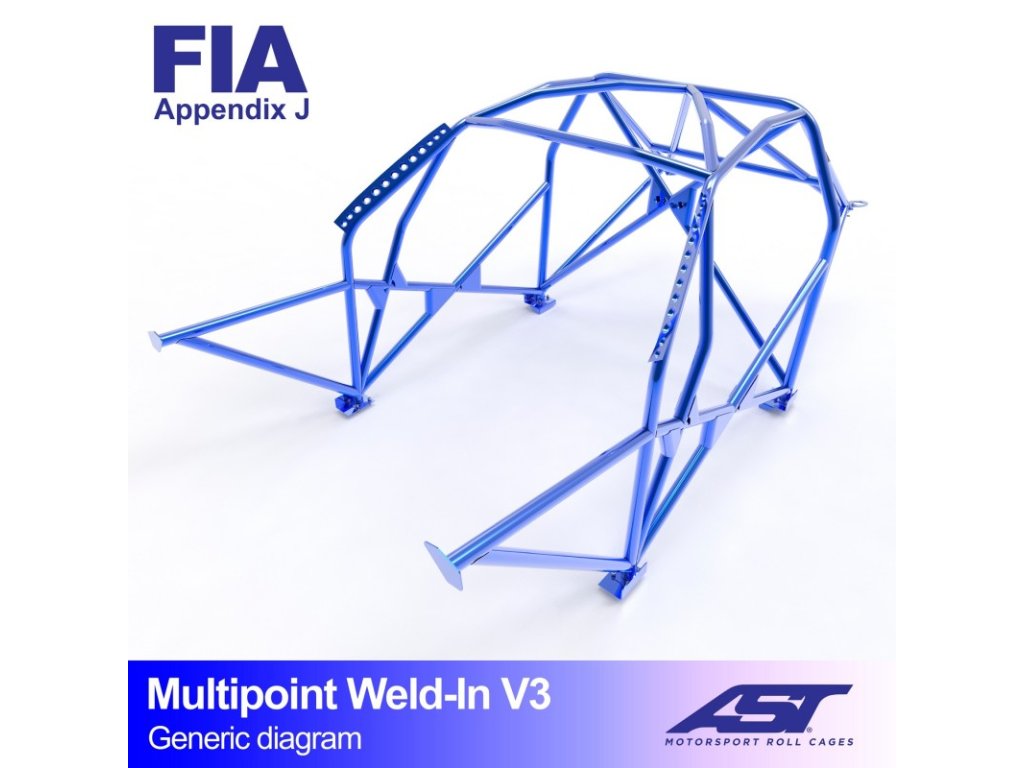 roll cage toyota yaris xp10 3 door hatchback multipoint weld in v3