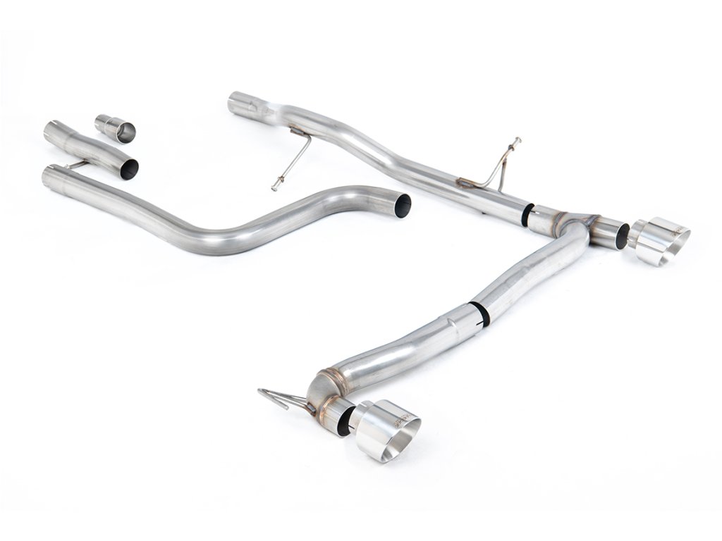 Particulate Filter-back výfuk Milltek Ford Fiesta Mk8 1.0T EcoBoost ST-Line 3 & 5-dv. (155ps Hybrid s OPF/GPF) - Maxton Designs Dual Outlet Kit SSXFD405