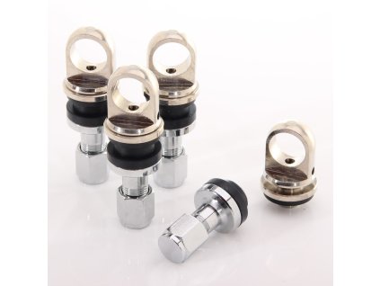 Sada ventilků s držákem TPMS Japan Racing JR v2 - SILVER