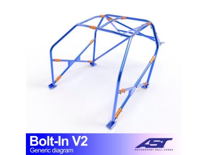 roll cage audi a3 s3 8p 3 doors hatchback quattro bolt in v2