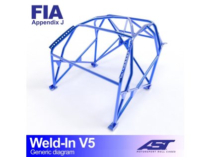 roll cage bmw e46 3 series 4 doors sedan rwd weld in v5