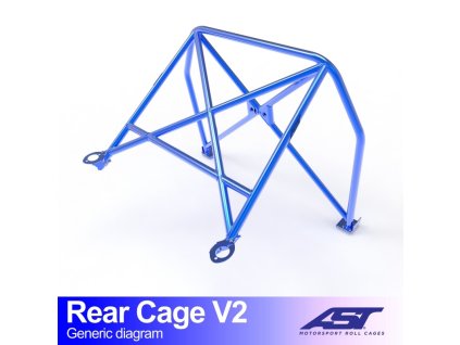 roll bar honda civic egeh 3 doors hatchback rear cage v2
