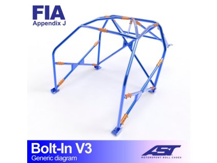 roll cage honda civic egeh 3 doors hatchback bolt in v3