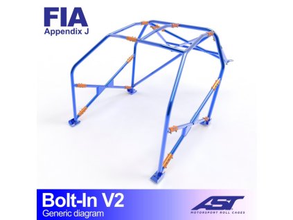 roll cage honda integra db, dc 3 doors coupe bolt in v2