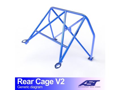roll bar mazda rx 7 fd 3 doors coupe rear cage v2