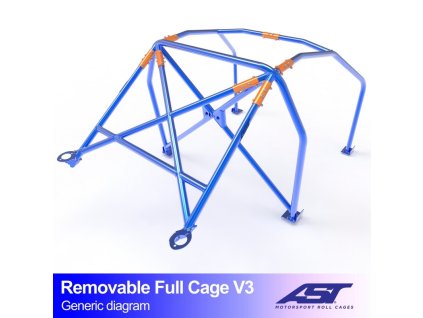 roll cage mitsubishi lancer evo vi 4 door sedan removable full cage v3
