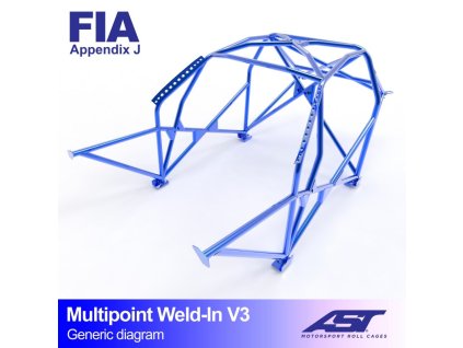 roll cage nissan primera p10 4 door sedan fwd multipoint weld in v3