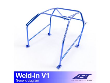roll cage opel corsa e 3 doors hatchback weld in v1