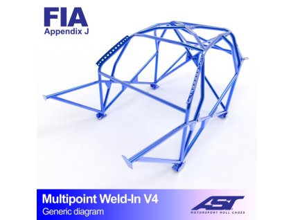 roll cage opel kadett e 3 doors hatchback multipoint weld in v4