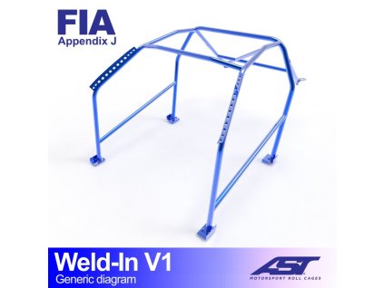 roll cage peugeot 309 phase 12 3 doors coupe weld in v1