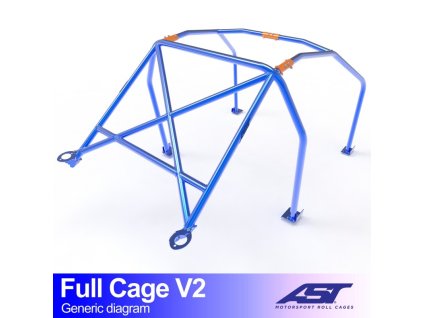 roll cage renault megane phase 2 3 doors hatchback full cage v2