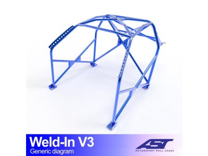roll cage seat ibiza 6j 3 doors hatchback weld in v3