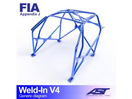 roll cage seat leon 1m 5 doors hatchback weld in v4