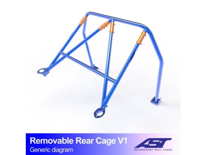 roll bar toyota mr 2 w20 2 doors roadster removable rear cage v1