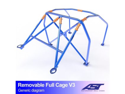 roll cage toyota mr 2 w20 2 doors roadster removable full cage v3