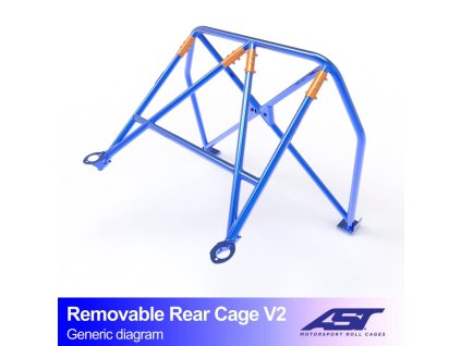 roll bar toyota mr 2 w30 2 doors roadster removable rear cage v2