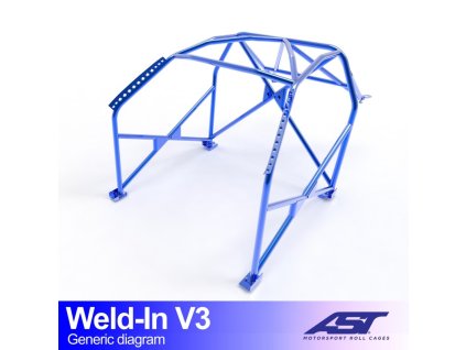 roll cage nissan skyline r34 2 door coupe weld in v3