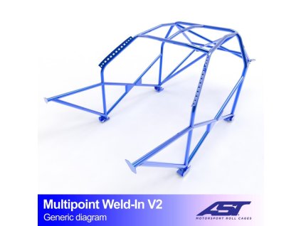 roll cage nissan skyline r34 2 door coupe multipoint weld in v2