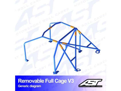 roll cage seat leon 5f 5 door hatchback removable full cage v3