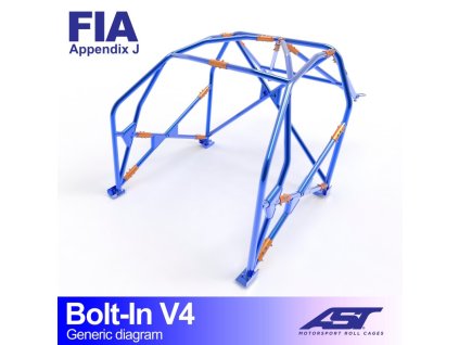 roll cage nissan almera n15 3 door hatchback bolt in v4