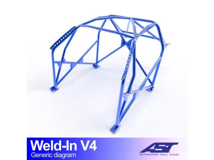 arco de seguridad bmw e39 5 series 4 door sedan weld in v4