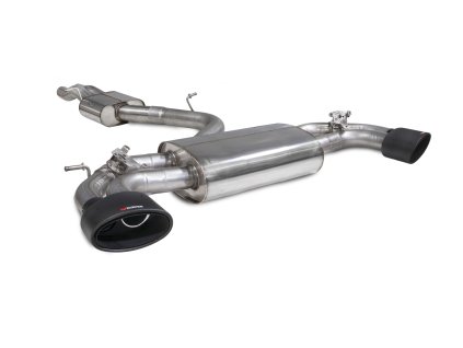 Resonated cat/gpf-back výfuk s klapkami Scorpion pro Audi RS3 Saloon 8V (GPF a Non- GPF models) Ascari EVO stříbrná