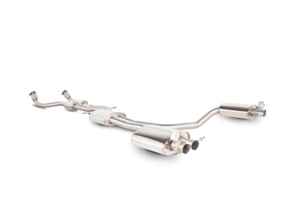 Resonated cat-back výfuk s aktivními klapkami Scorpion pro Audi RS4 B8 4,2 FSI Quattro Avant/RS5 4,2 V8 Coupe na OE koncovku