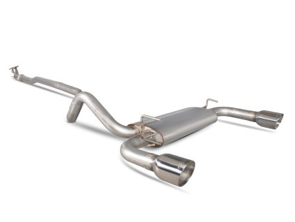 Non-resonated cat-back výfuk Scorpion pro Fiat 500/595 Abarth 1,4 (IHI Turbo) / 595/695 Abarth 1,4 (Garrett Turbo) Daytona stříbrná