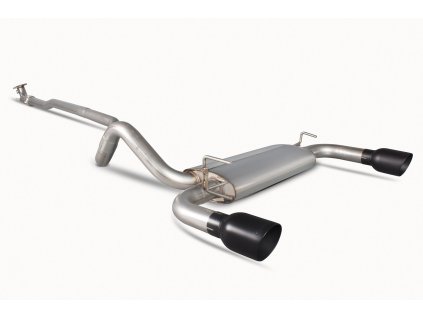 Non-resonated cat-back výfuk Scorpion pro Fiat 500/595 Abarth 1,4 (IHI Turbo) / 595/695 Abarth 1,4 (Garrett Turbo) Daytona černá