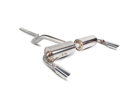 Non-resonated cat-back výfuk Scorpion pro Renault Clio MK3 197 Sport 2,0 16v STW (twin) stříbrná