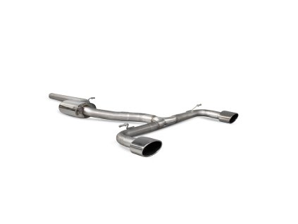 Non-resonated cat/gpf-back výfuk Scorpion pro Seat Leon Cupra 2,0 Tsi 280 / 290 / 300 s i bez GPF EVO R stříbrná